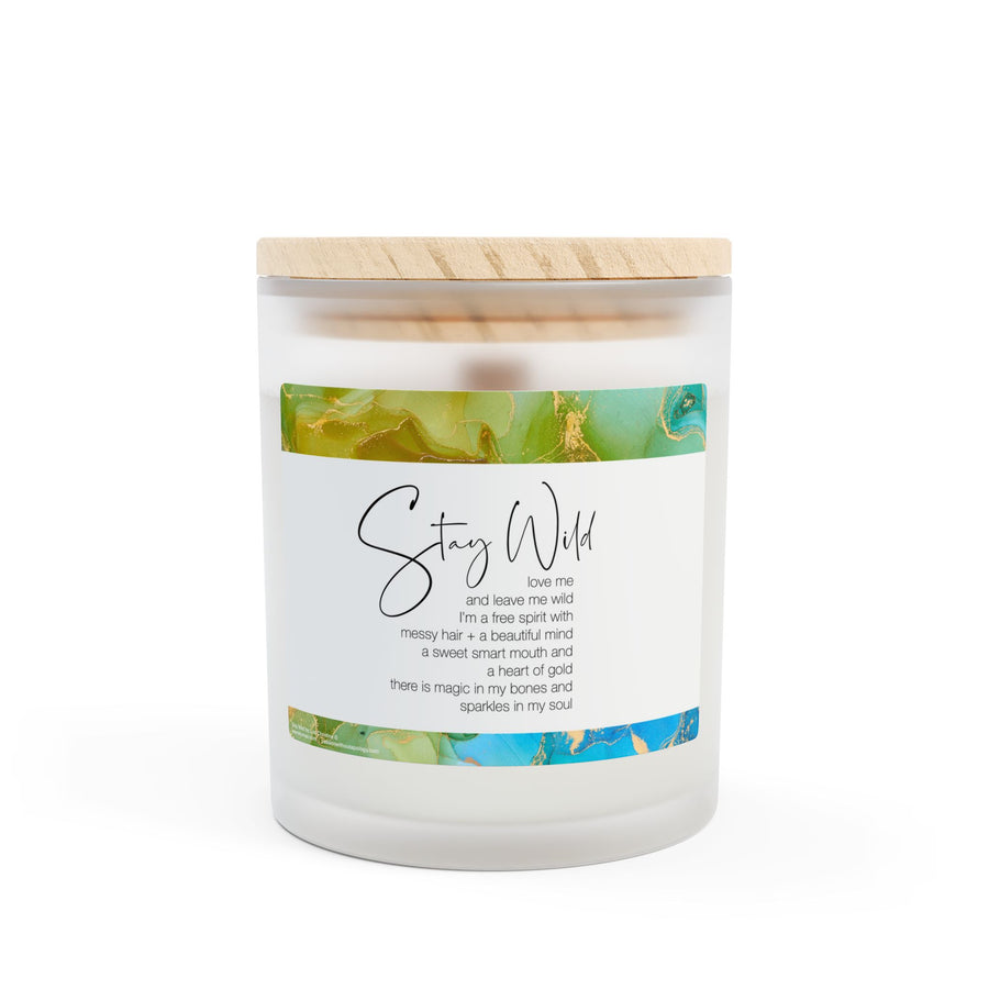 Stay Wild Intention Candle - Frosted Glass Wood Wick - 11oz