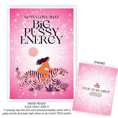Adults Only Greeting Card - Big Pussy Energy