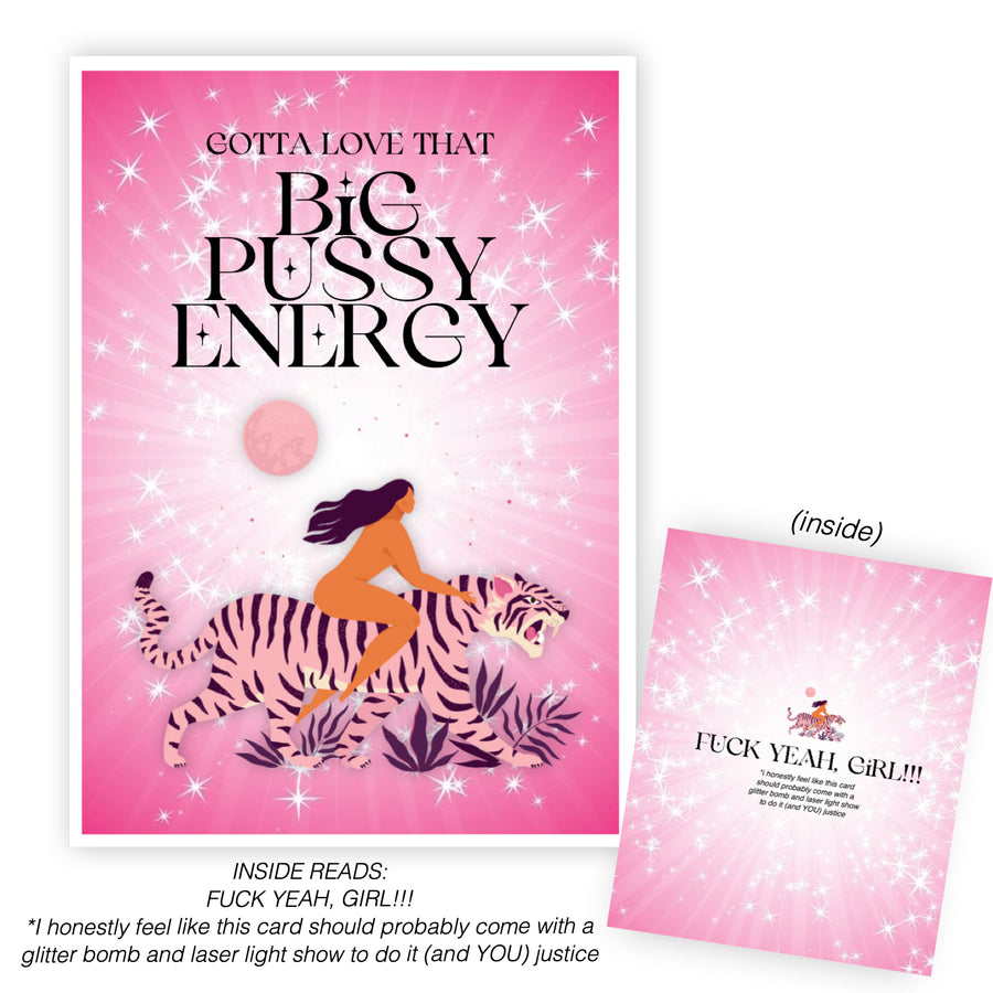 Adults Only Greeting Card - Big Pussy Energy
