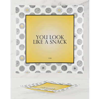 Trinket Tray 6x6 Naughty - You Look Like a Snack....yum