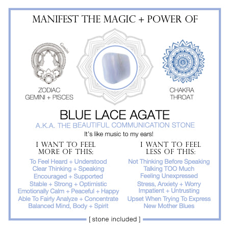 Manifest the Magic + Power of Your Crystal Blue Lace Agate