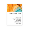 Yoga-ta Be Free Mantra 4pc Sticker Sheet