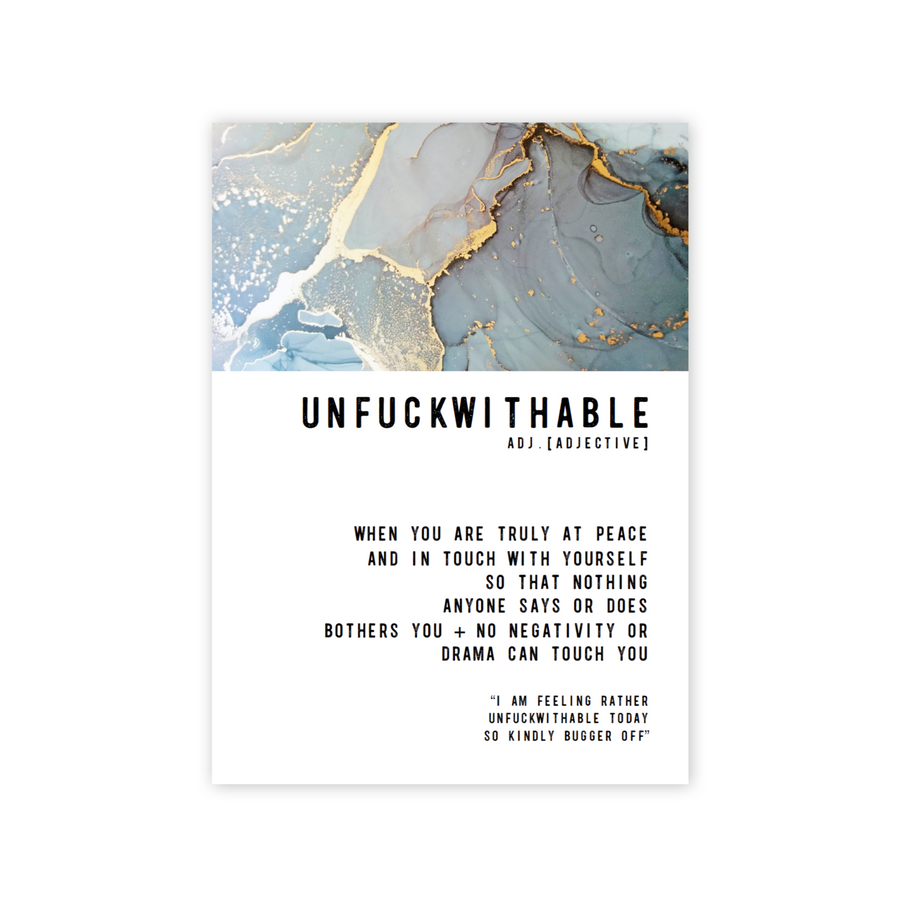 Unfuckwithable Greeting card