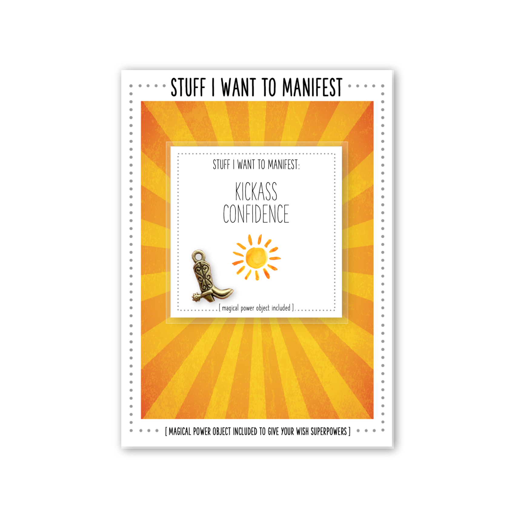 Stuff I Want To Manifest Greeting Card - Kickass Confidence