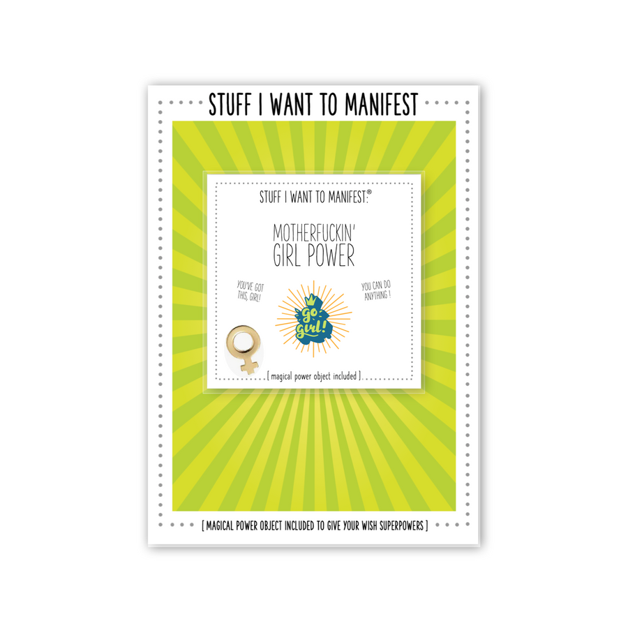 Stuff I Want To Manifest Greeting Card - Motherfucking Girl Power