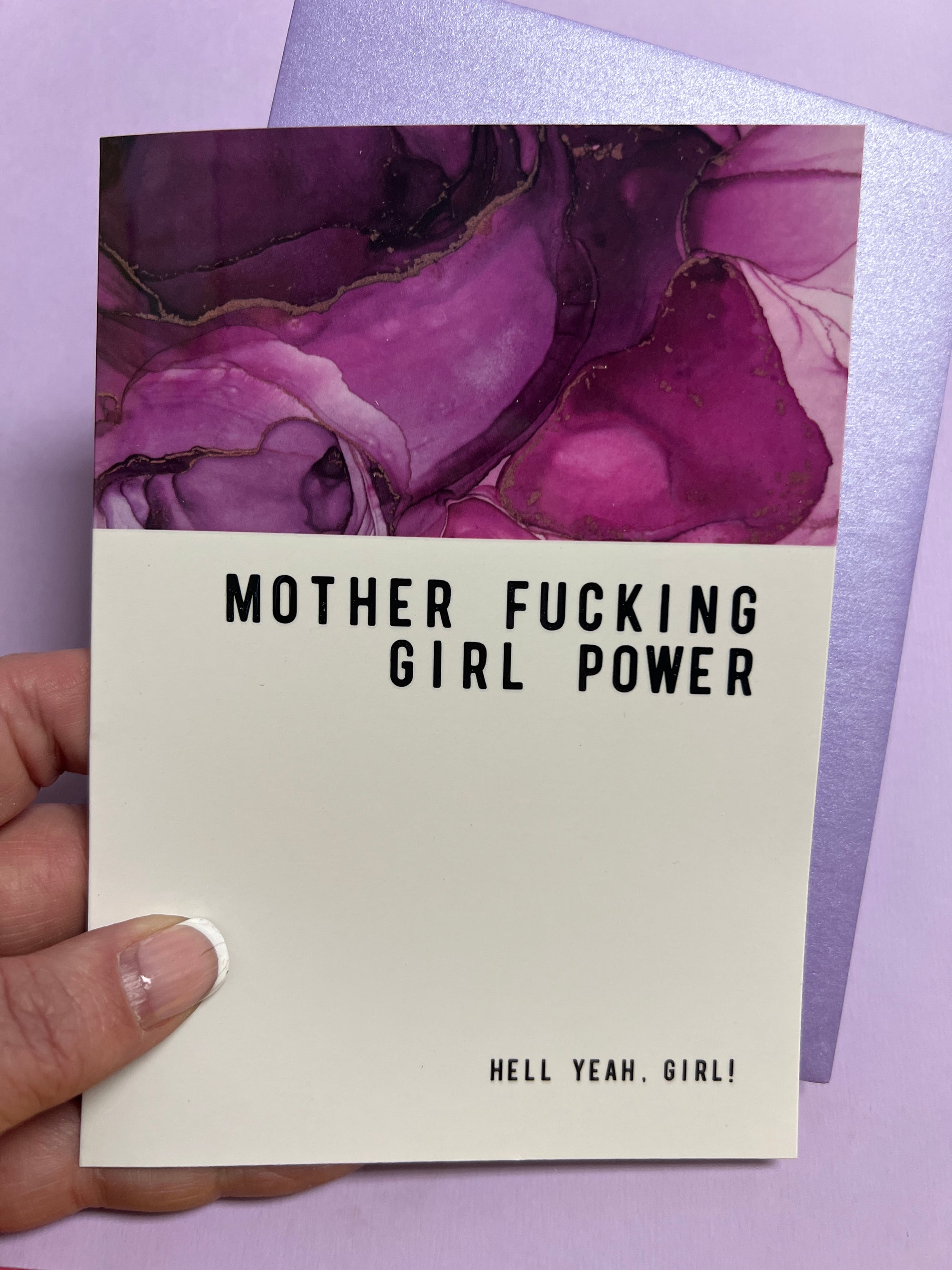 Mother Fucking Girl Power Greeting card