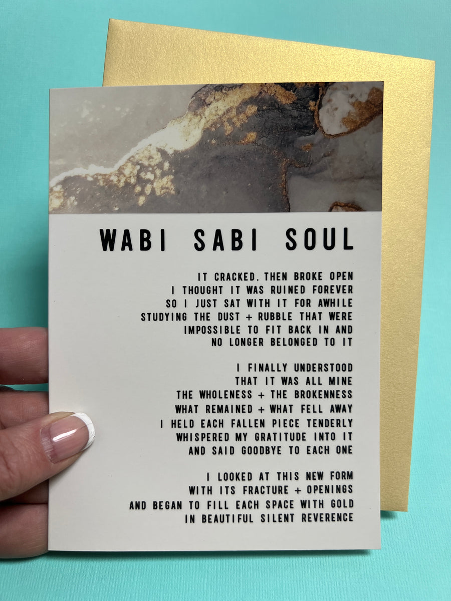 Wabi Sabi Soul Greeting card