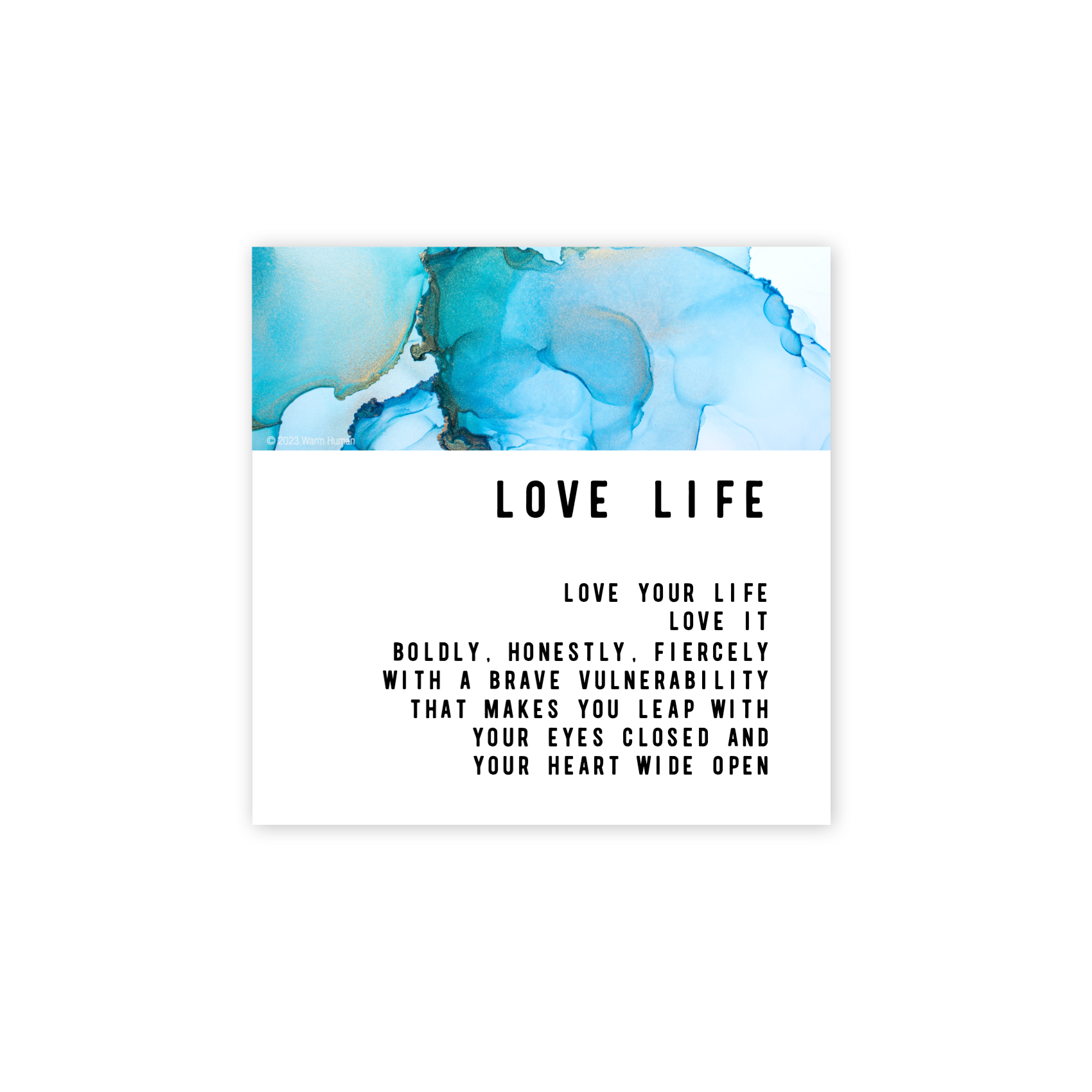 Love Life Greeting card