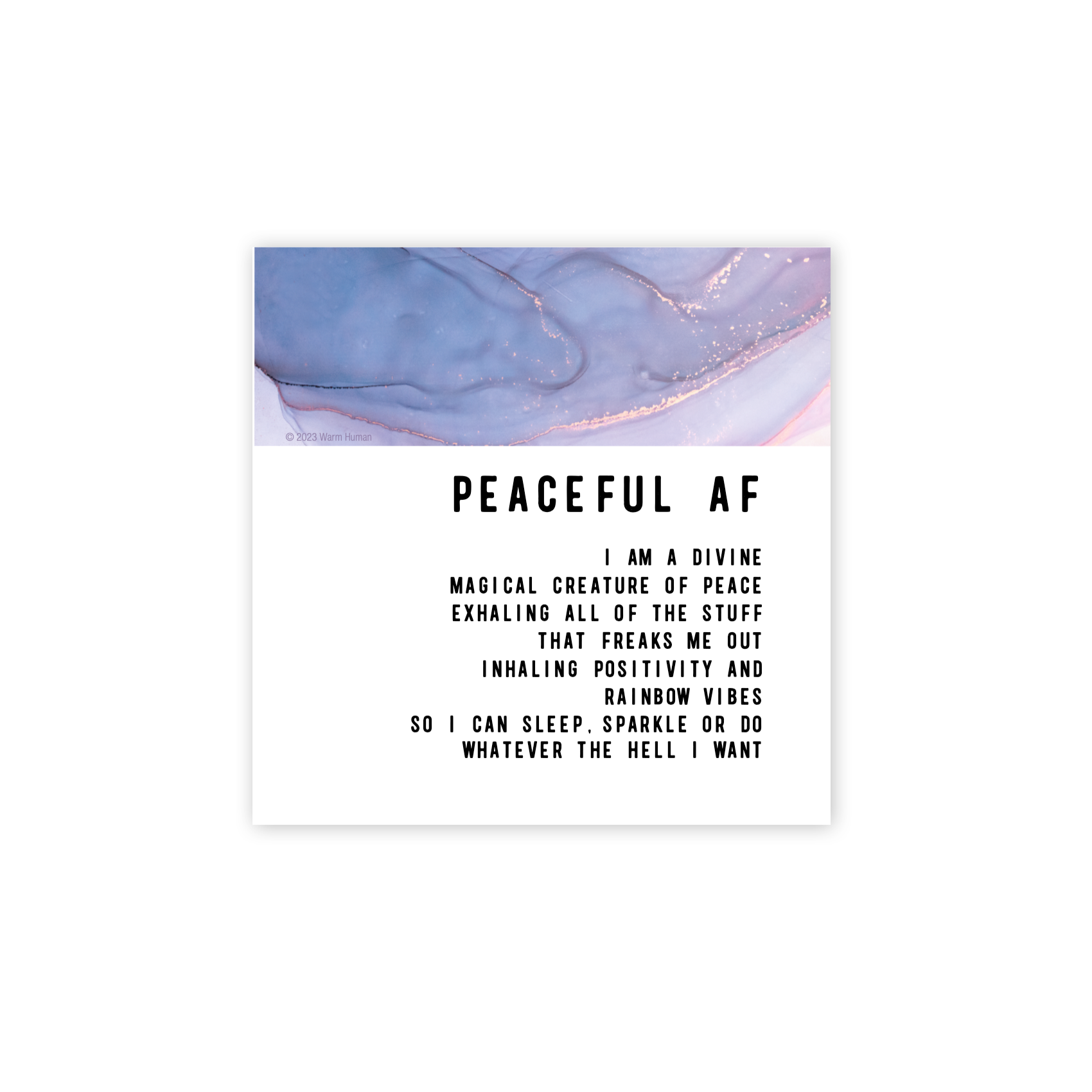 Peaceful AF Greeting card