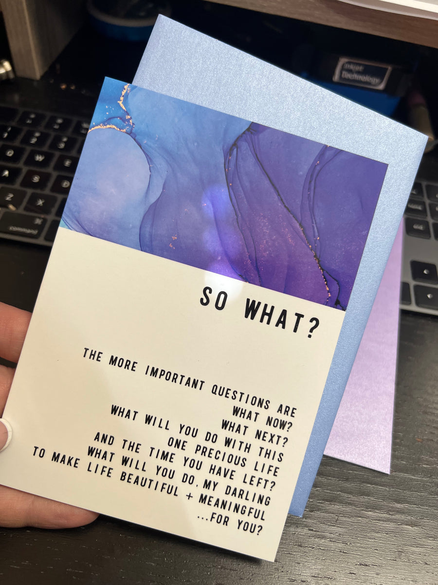 So What? Greeting card