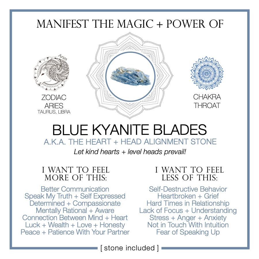 Manifest the Magic + Power of Your Crystal Blue Kyanite Blades