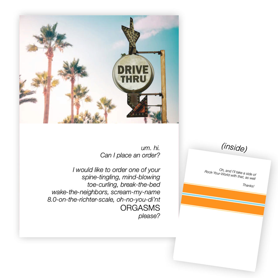 Adults Only Greeting Card - I'd Like to Order an Orgasm Please