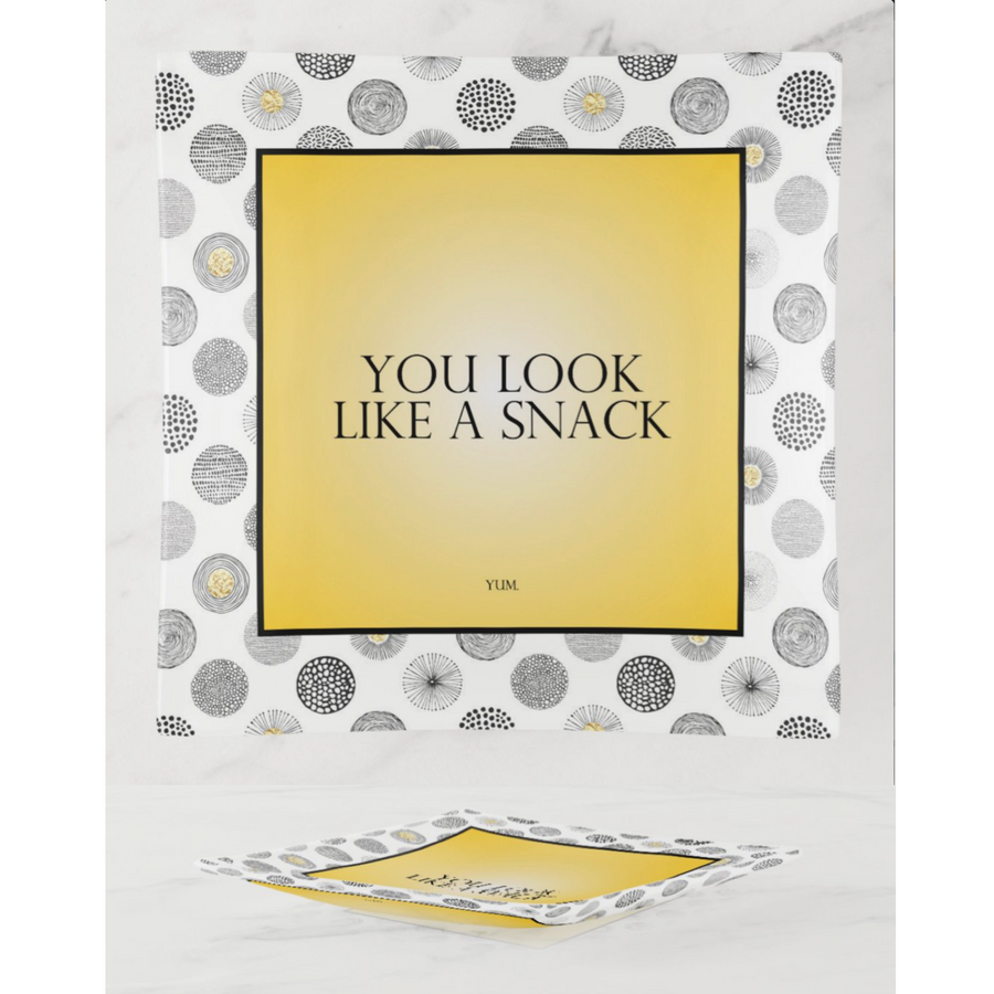 Trinket Tray 6x6 Naughty - You Look Like a Snack....yum