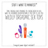 Stuff I Want To Manifest: Some Wildly Orgasmic Sex Toys