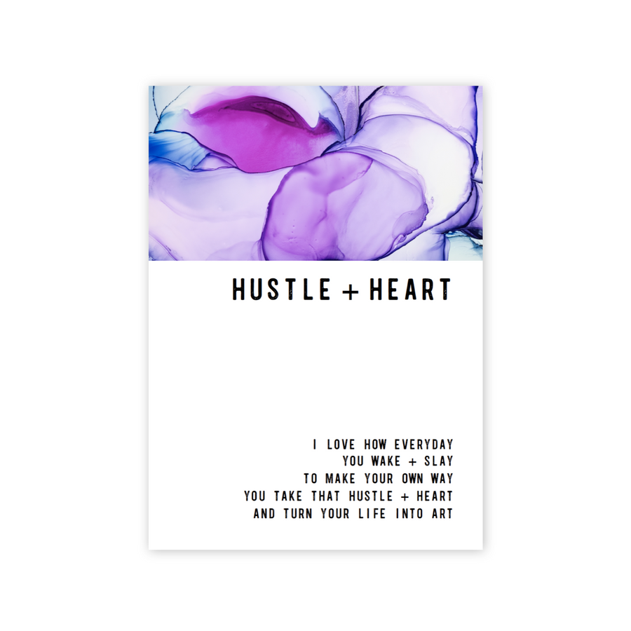 Hustle + Heart Greeting card