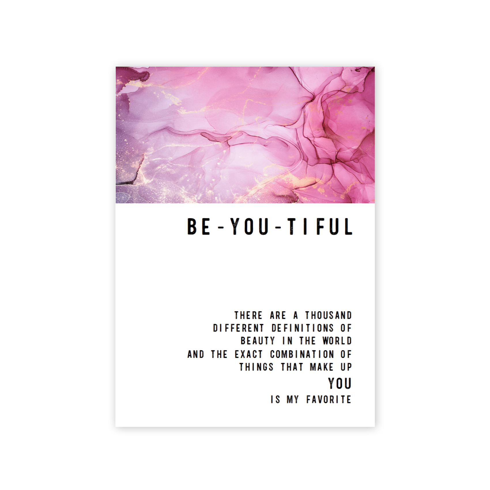 Be-YOU-tiful Greeting card