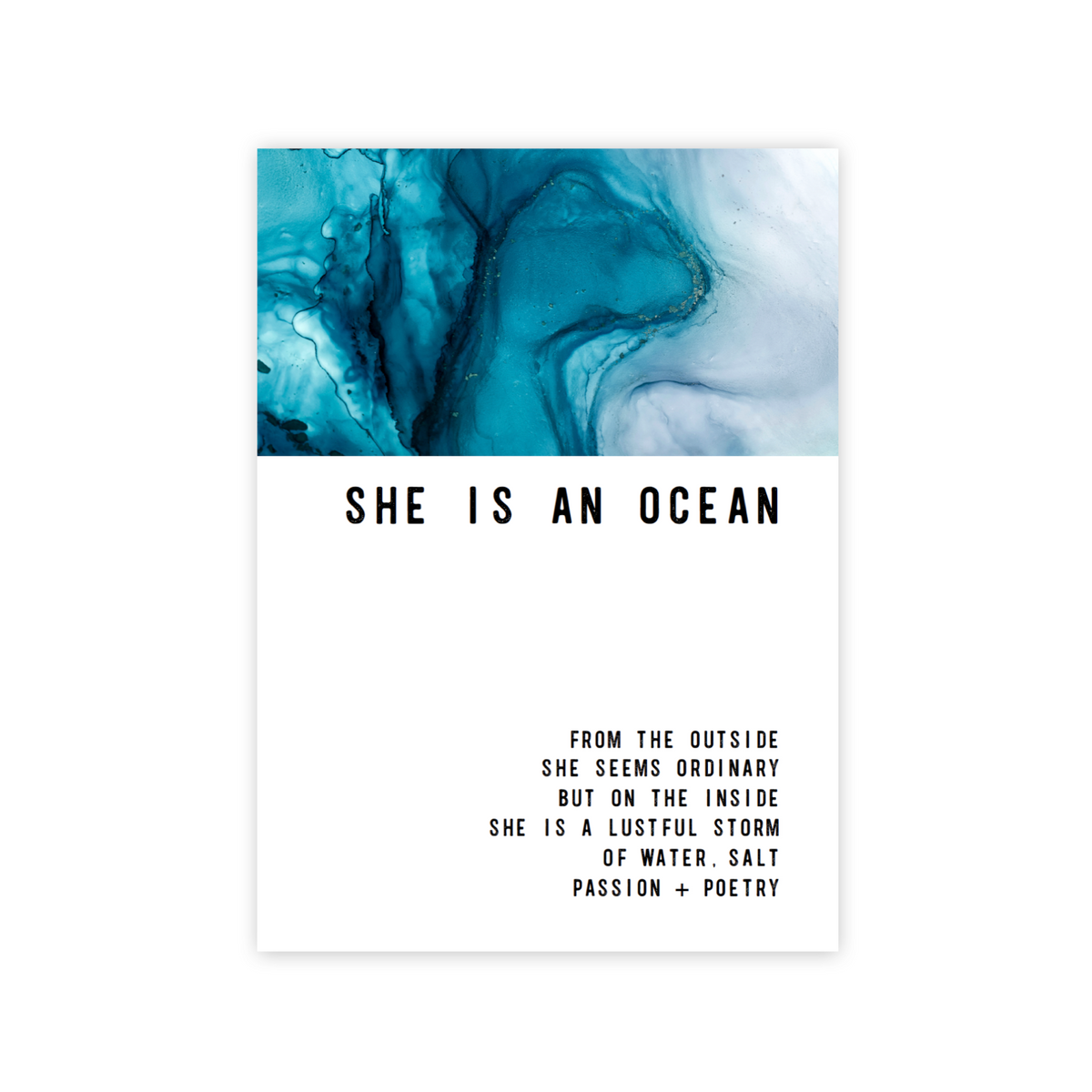 She is an Ocean Greeting card
