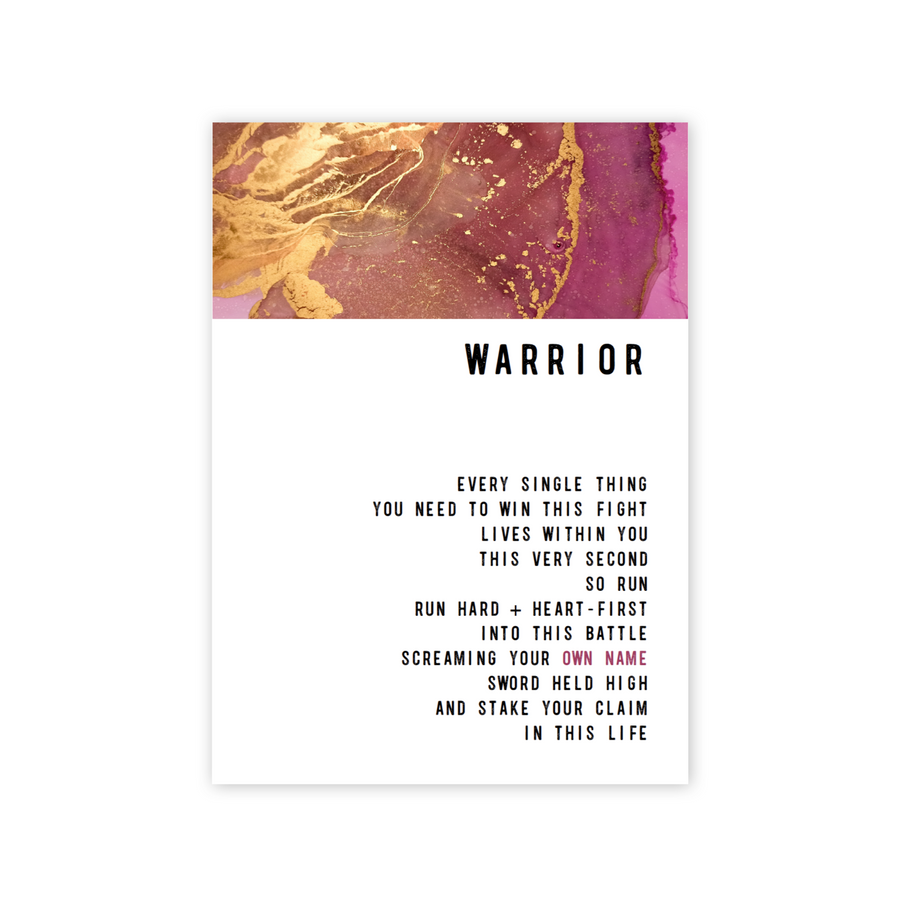 Warrior Greeting card
