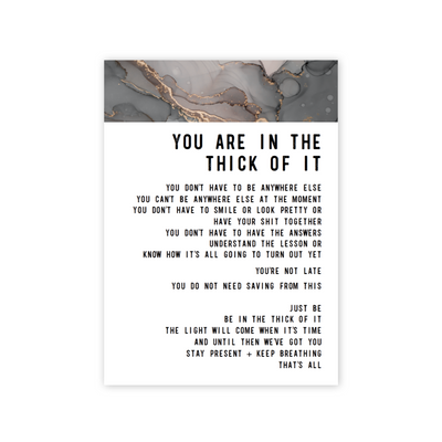 You're In the Thick of It Greeting card