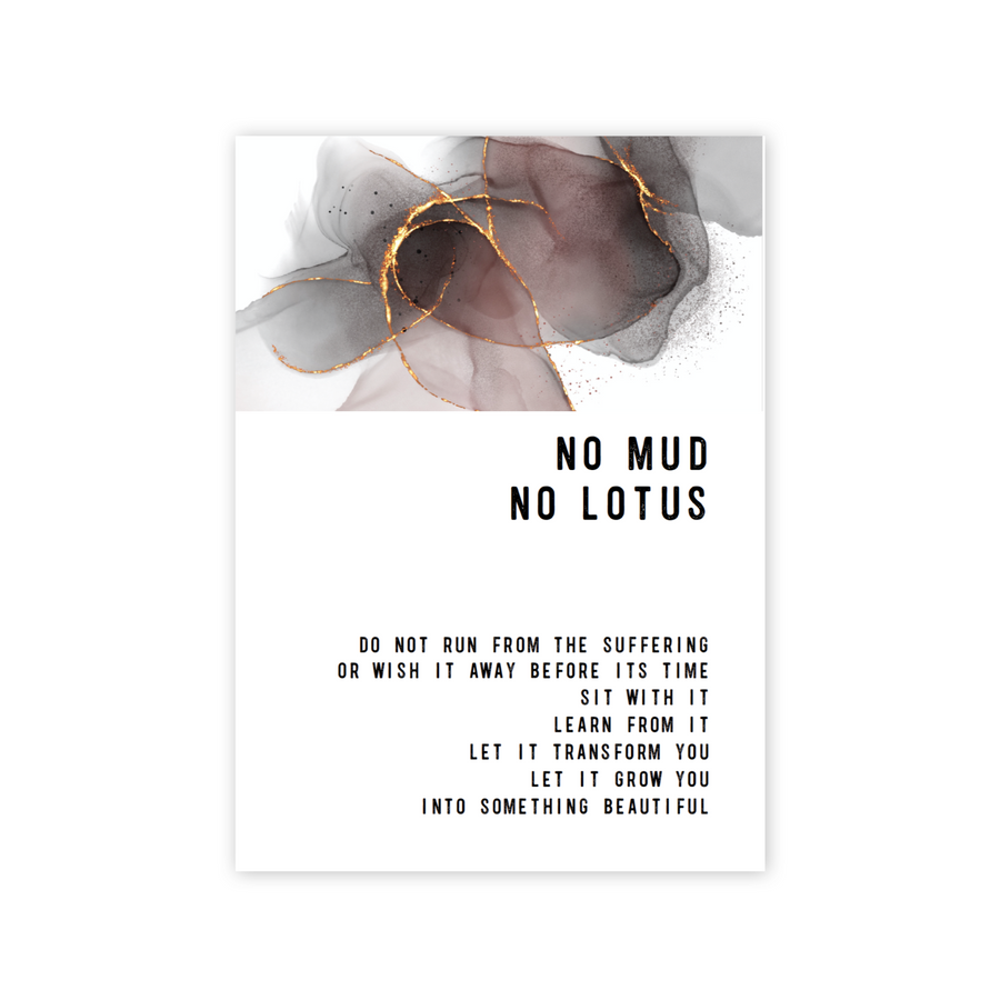 No Mud No Lotus Greeting card
