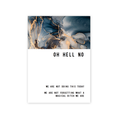 Oh Hell No Greeting card