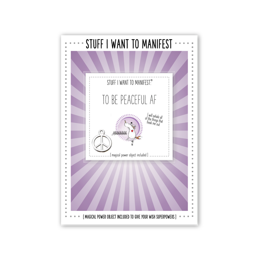 Stuff I Want To Manifest Greeting Card - To Be Peaceful AF