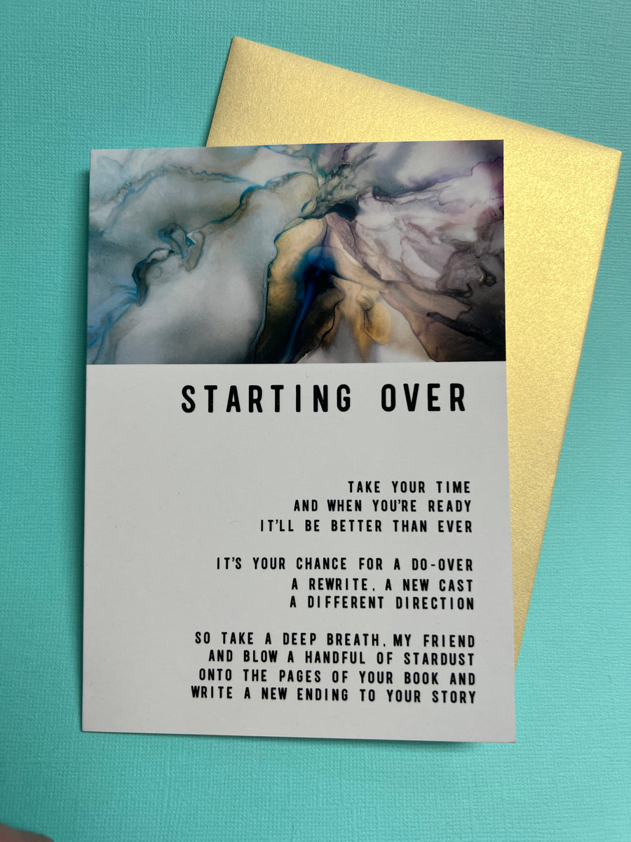 Starting Over Greeting card