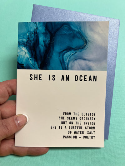 She is an Ocean Greeting card