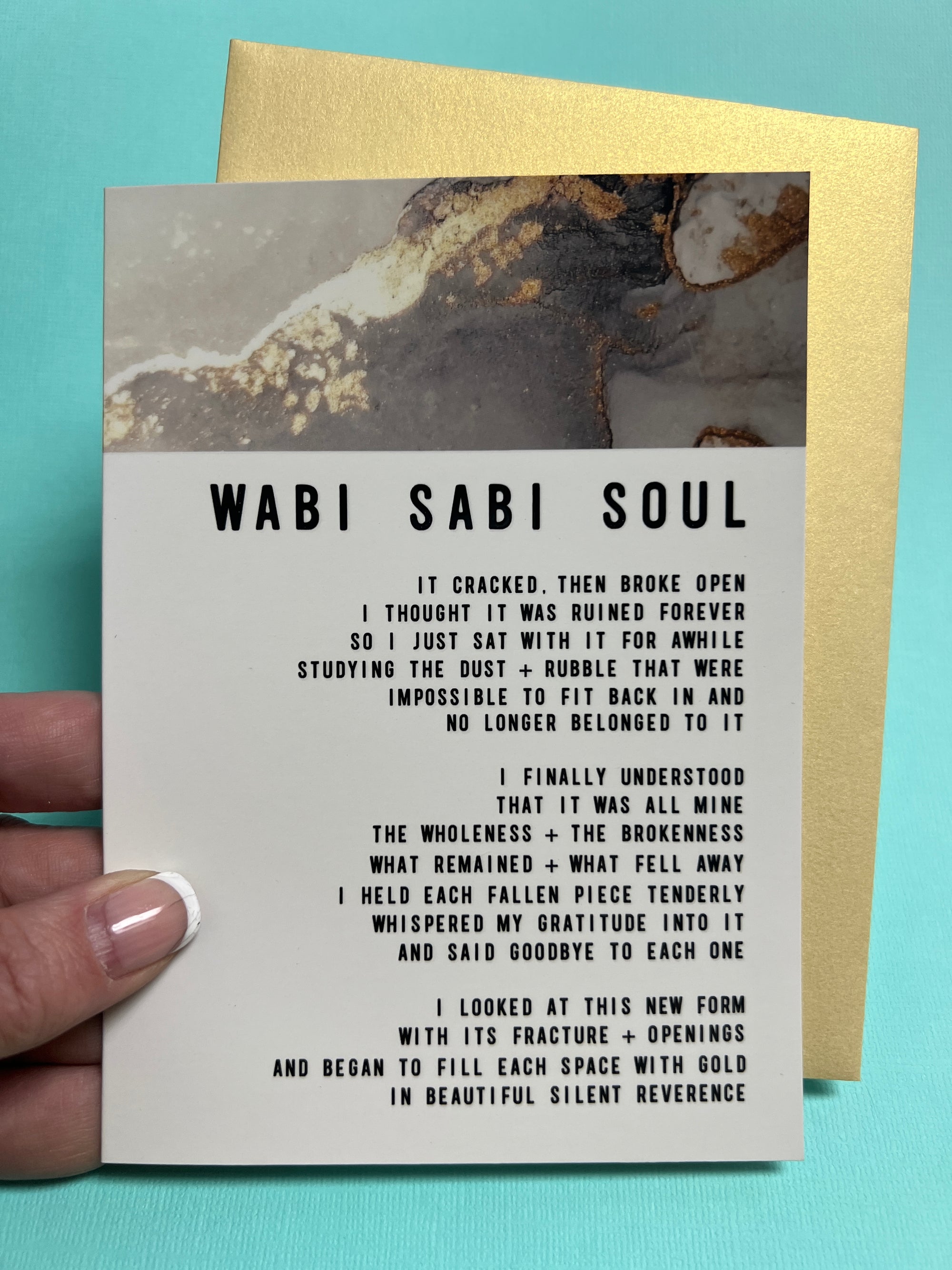 Wabi Sabi Soul Greeting card