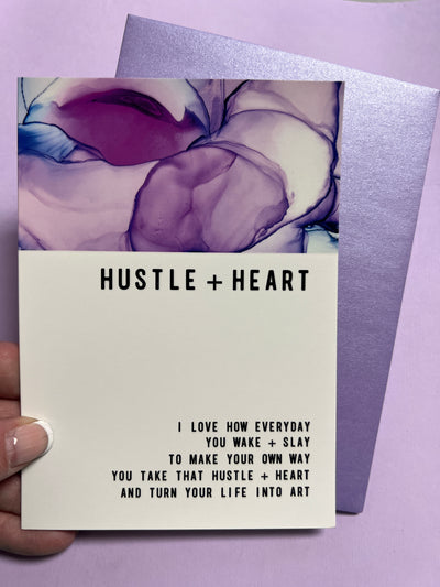 Hustle + Heart Greeting card