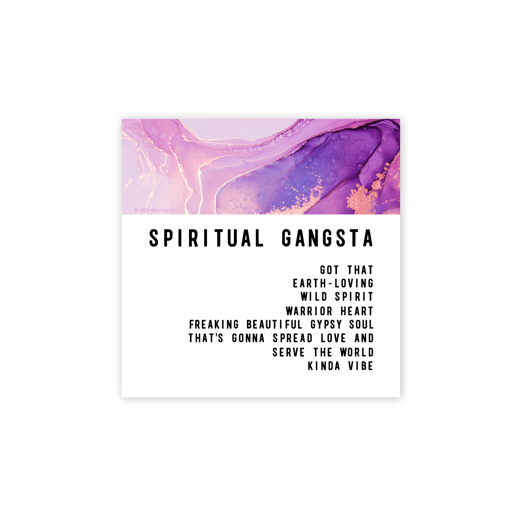 Spiritual Gangsta Mantra 4pc Sticker Sheet