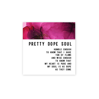 Pretty Dope Soul Free Mantra 4pc Sticker Sheet