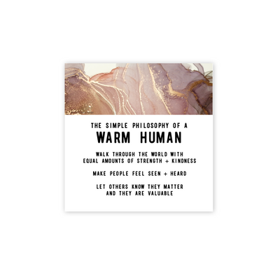 You Are A Warm Human Greeting card