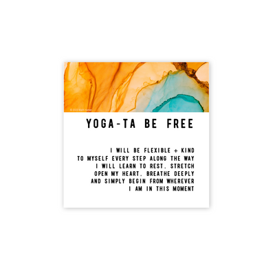 Yoga-ta Be Free Greeting card