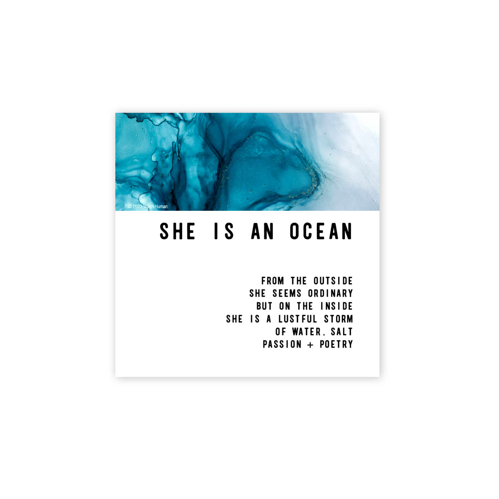 She is an Ocean Greeting card