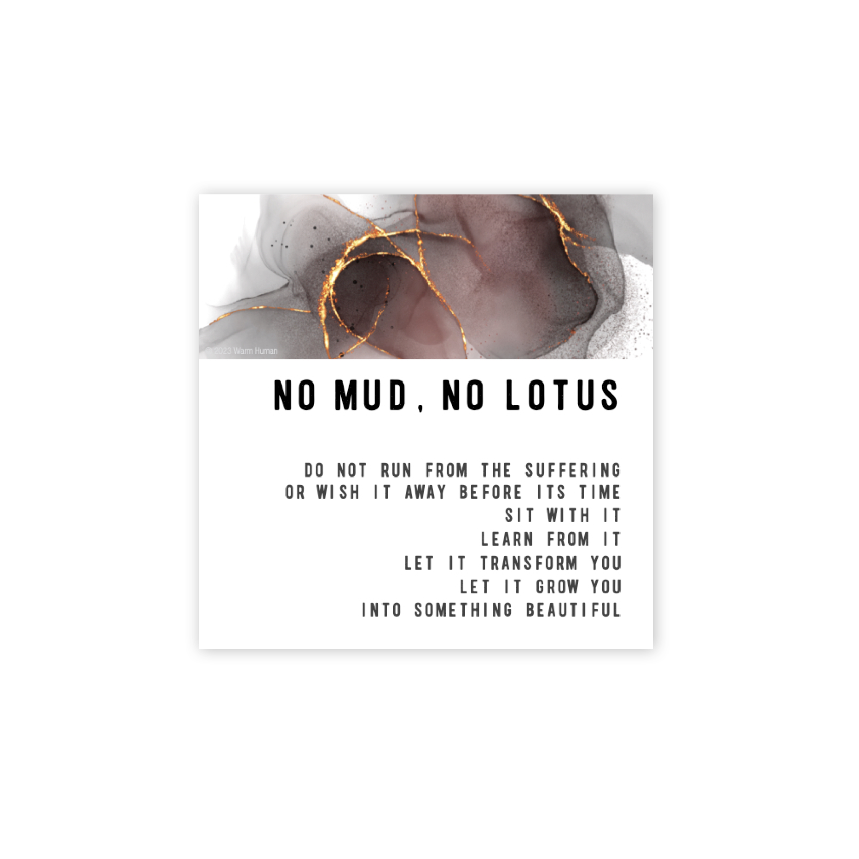 No Mud No Lotus Greeting card