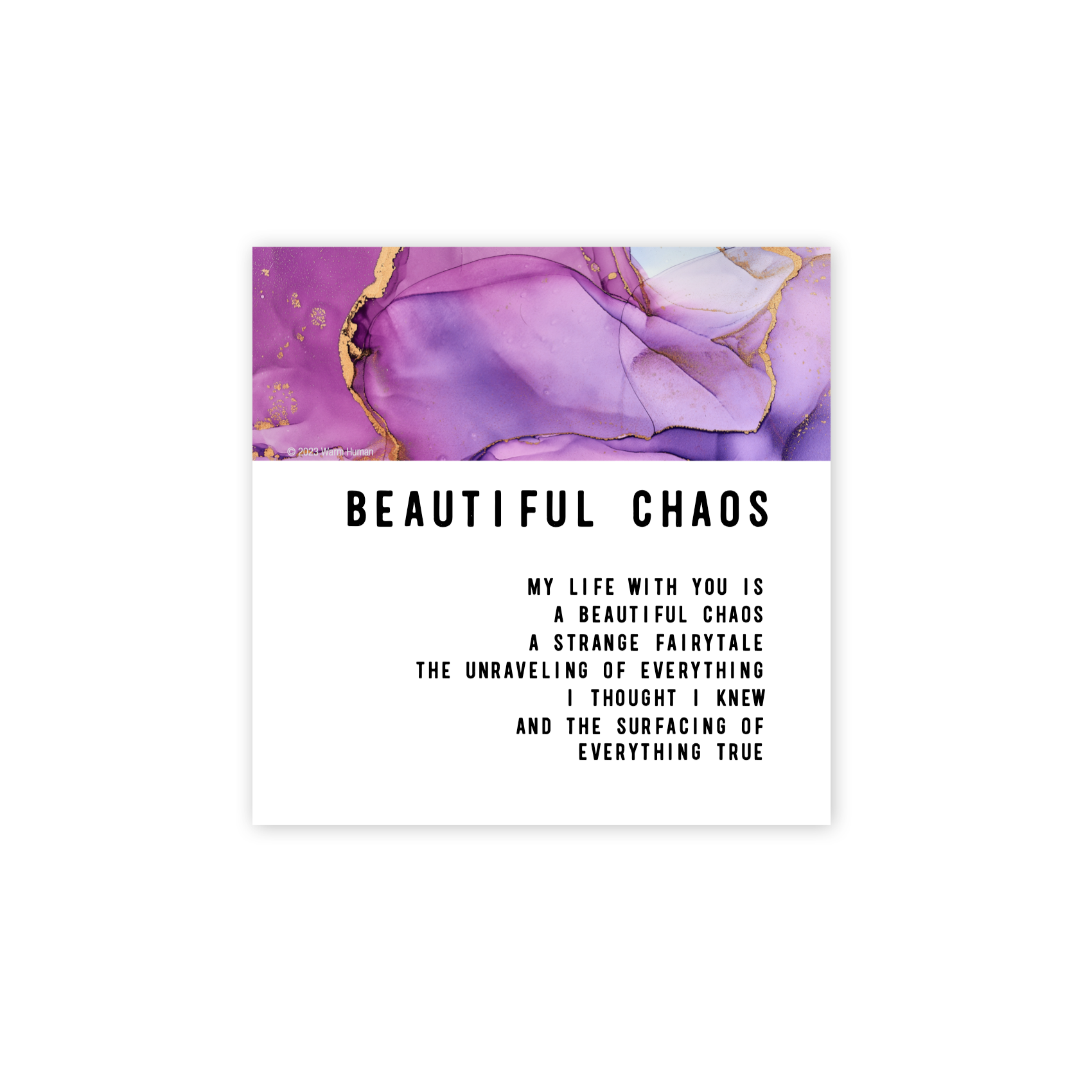 Beautiful Chaos Greeting card