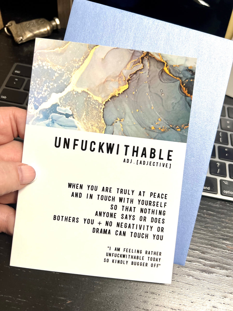 Unfuckwithable Greeting card