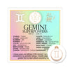 Zodiac Superpowers Mini Card + Charm - Gemini