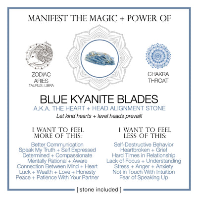 Manifest the Magic + Power of Your Crystal Blue Kyanite Blades